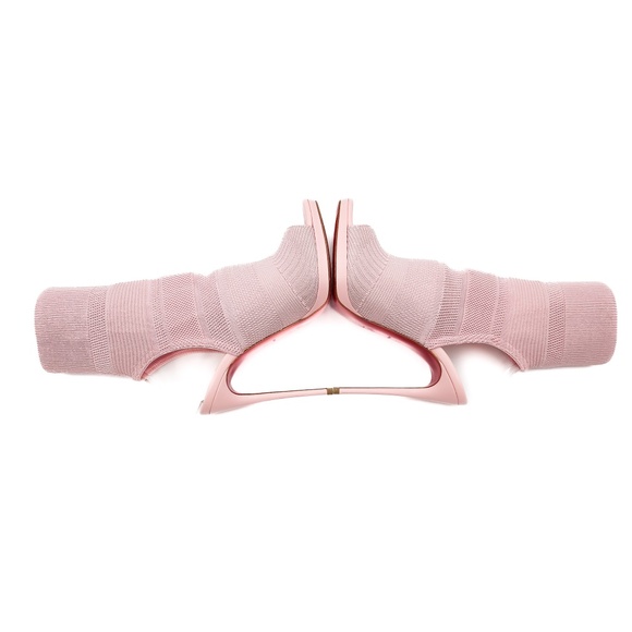 Christian Louboutin Cheminene 120 Pink Stretch Sock Mules Heels EU 37 - Picture 4 of 10